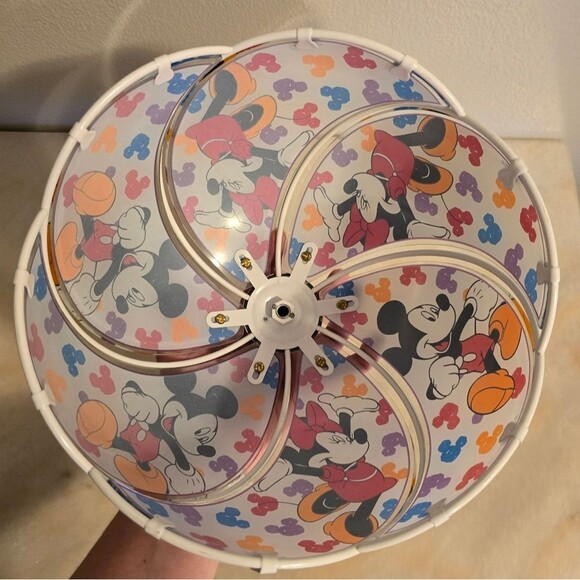 Vintage Disney Mickey Minnie Mouse Glass Panel/metal Table SHADE ONLY - NO LAMP - Picture 3 of 9